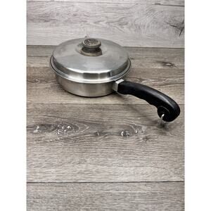 Vintage Saladmaster USA 18-8 Tri-Clad Stainless Steel 8.75” Skillet Dallas TX